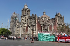 Catedral Metropolitana de la Ciudad de México, Plaza de la Constitución (Zócalo), Centro Histórico, Mexico City.