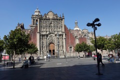 Catedral Metropolitana de la Ciudad de México, från Plaza Manuel Gamio, Centro Histórico, Mexico City.