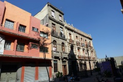 Arkitekturen längs gatan Lic. Verdad, Centro Histórico, Mexico City.