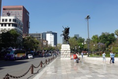 Estatua El Pegaso vid Palacio de Bellas Artes, Centro Histórico, Mexico City.