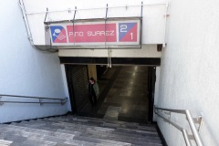 En av entréerna till Pino Suárez tunnelbanestation, Centro Histórico, Mexico City.