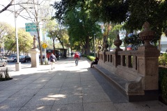 Gatuscen längs Av. P.º de la Reforma, Mexico City.