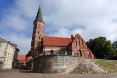 Katolska kyrkan Church of Vytautas the Great, gamla staden, Kaunas.