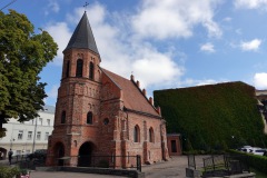 Denna fina katolska kyrka, Church of St. Gertrude låg bara ett stenkast från mitt hotell i gamla staden, Kaunas.