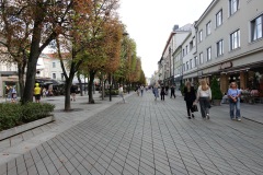 Fina gågatan Laisvės alėja (Frihetsavenyn), Kaunas.