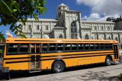 Klassisk chicken bus, Centro Histórico, San Salvador.